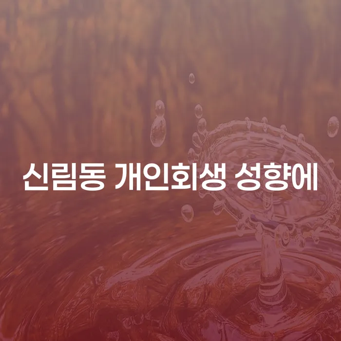 신림동 개인회생 성향에
