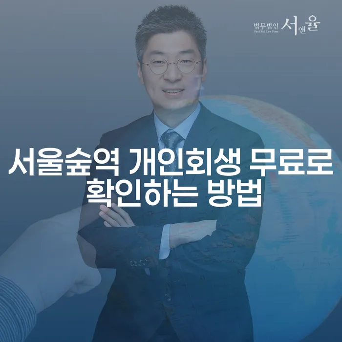 서울숲역 개인회생 무료로 확인하는 방법