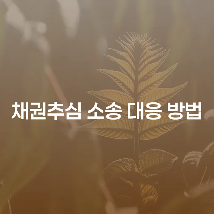 채권추심 소송 대응 방법: 어떻게 해야 할까요?